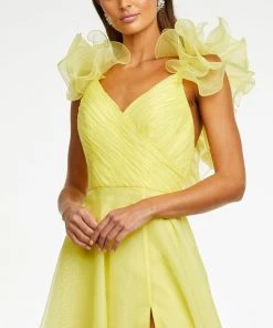 Ashley Lauren - 11166 Ruffled V-Neck A-Line Gown 19 Ashley Lauren - 11166 Ruffled V-Neck A-Line Gown