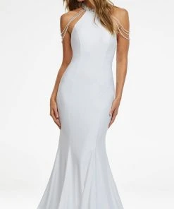 Ashley Lauren - 11170 Beaded High Halter Mermaid Gown