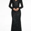 Ashley Lauren - 11176 Long Sleeve Sequin Gown