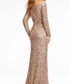 Ashley Lauren - 11176 Long Sleeve Sequin Gown 15 Ashley Lauren - 11176 Long Sleeve Sequin Gown