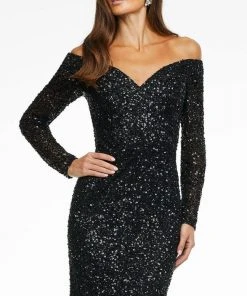 Ashley Lauren - 11176 Long Sleeve Sequin Gown 13 Ashley Lauren - 11176 Long Sleeve Sequin Gown