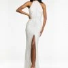 Ashley Lauren - 11177 Beaded Halter Gown With Slit 1 Ashley Lauren - 11177 Beaded Halter Gown With Slit