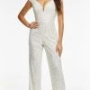 Ashley Lauren - 11185 Sequined Off Shoulder Jumpsuit
