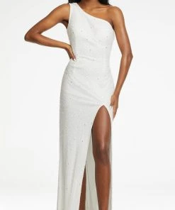 Ashley Lauren - 11189 Sequin Plunging Lace Up Gown