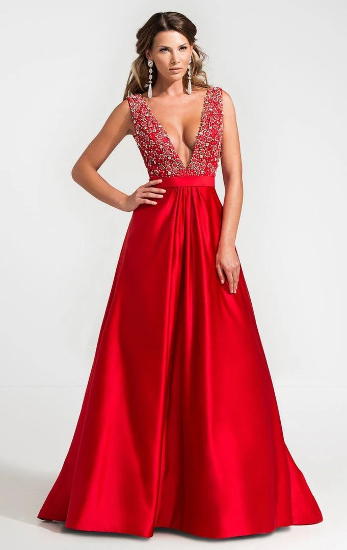 Ashley Lauren - 1121 Beaded V-Neck Ball Gown 4 Ashley Lauren - 1121 Beaded V-Neck Ball Gown