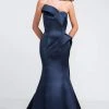Ashley Lauren - 1125 Asymmetrical Satin Evening Dress 1 Ashley Lauren - 1125 Asymmetrical Satin Evening Dress
