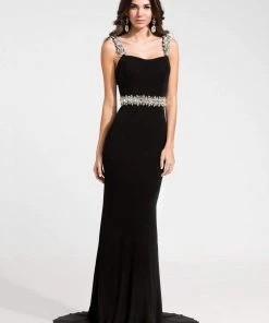 Ashley Lauren - 1127 Rhinestone Jersey Evening Dress