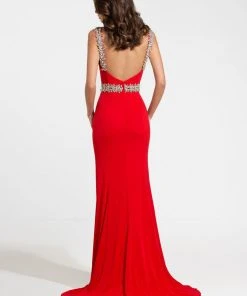 Ashley Lauren - 1127 Rhinestone Jersey Evening Dress