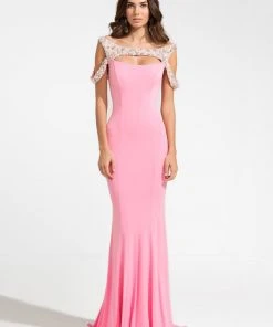 Ashley Lauren - 1137 Beaded Jersey Evening Dress 7 Ashley Lauren - 1137 Beaded Jersey Evening Dress