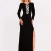 Ashley Lauren - 1144 Crystal Beaded Jersey Evening Dress