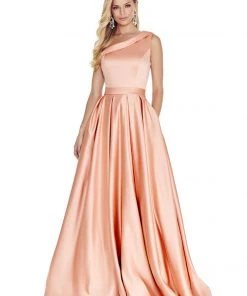 Ashley Lauren - 1209 One Shoulder Pleated Ball Gown
