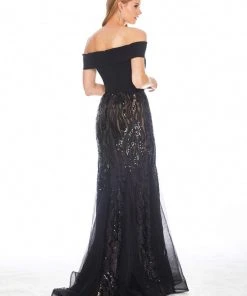 Ashley Lauren - 1348 Off-Shoulder Fitted Mermaid Evening Dress