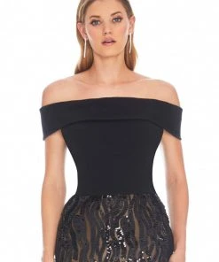 Ashley Lauren - 1348 Off-Shoulder Fitted Mermaid Evening Dress