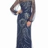 Ashley Lauren - 1423 Sequined Illusion Evening Dress