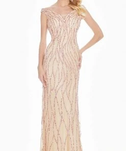 Ashley Lauren - 1429 Sequin Embellished Off-Shoulder Gown