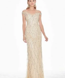 Ashley Lauren - 1429 Sequin Embellished Off-Shoulder Gown 12 Ashley Lauren - 1429 Sequin Embellished Off-Shoulder Gown
