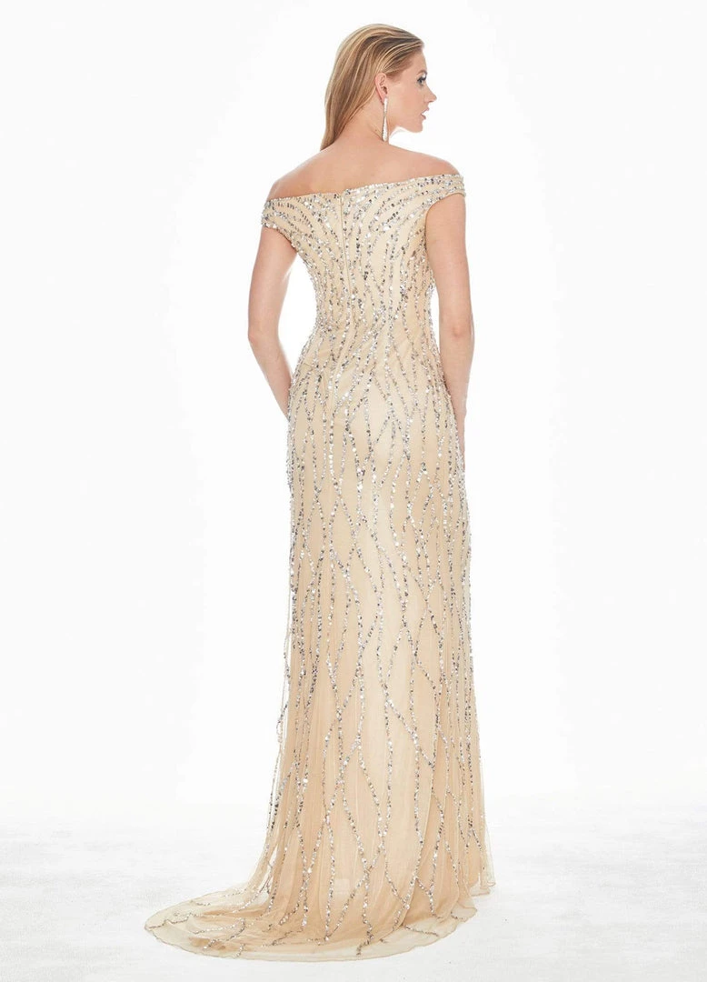Ashley Lauren - 1429 Sequin Embellished Off-Shoulder Gown 8 Ashley Lauren - 1429 Sequin Embellished Off-Shoulder Gown