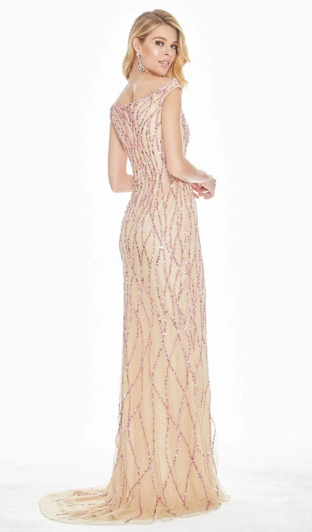Ashley Lauren - 1429 Sequin Embellished Off-Shoulder Gown 4 Ashley Lauren - 1429 Sequin Embellished Off-Shoulder Gown