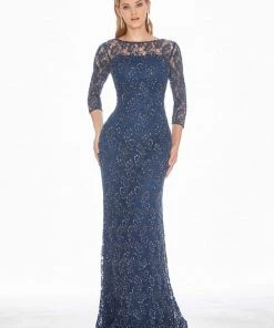 Ashley Lauren - 1433 Sequin Embellished Stretch Lace Dress