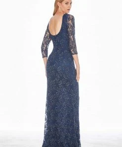 Ashley Lauren - 1433 Sequin Embellished Stretch Lace Dress