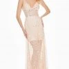 Ashley Lauren - 1459 Sparkly Beads And Sequins Sheer Evening Dress