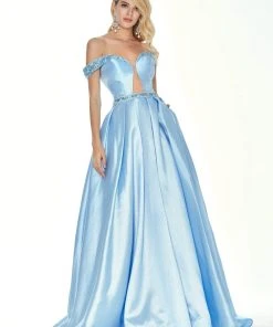 Ashley Lauren - 1476 Beaded Plunging Off-Shoulder Ballgown With Train 23 Ashley Lauren - 1476 Beaded Plunging Off-Shoulder Ballgown With Train