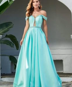 Ashley Lauren - 1476 Beaded Plunging Off-Shoulder Ballgown With Train 16 Ashley Lauren - 1476 Beaded Plunging Off-Shoulder Ballgown With Train