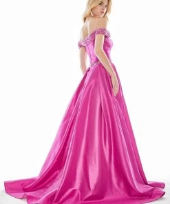 Ashley Lauren - 1476 Beaded Plunging Off-Shoulder Ballgown With Train 21 Ashley Lauren - 1476 Beaded Plunging Off-Shoulder Ballgown With Train