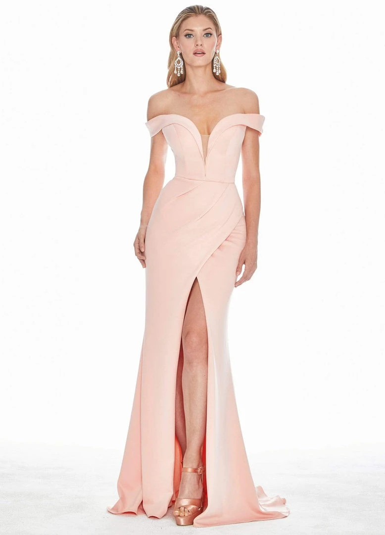 Ashley Lauren - 1497 Off-Shoulder Evening Dress With Slit 5 Ashley Lauren - 1497 Off-Shoulder Evening Dress With Slit