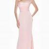 Ashley Lauren - 1524 Pearl Beaded Bateau Trumpet Dress