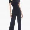 Ashley Lauren - 1571 Velvet Off-Shoulder Jumpsuit 1 Ashley Lauren - 1571 Velvet Off-Shoulder Jumpsuit