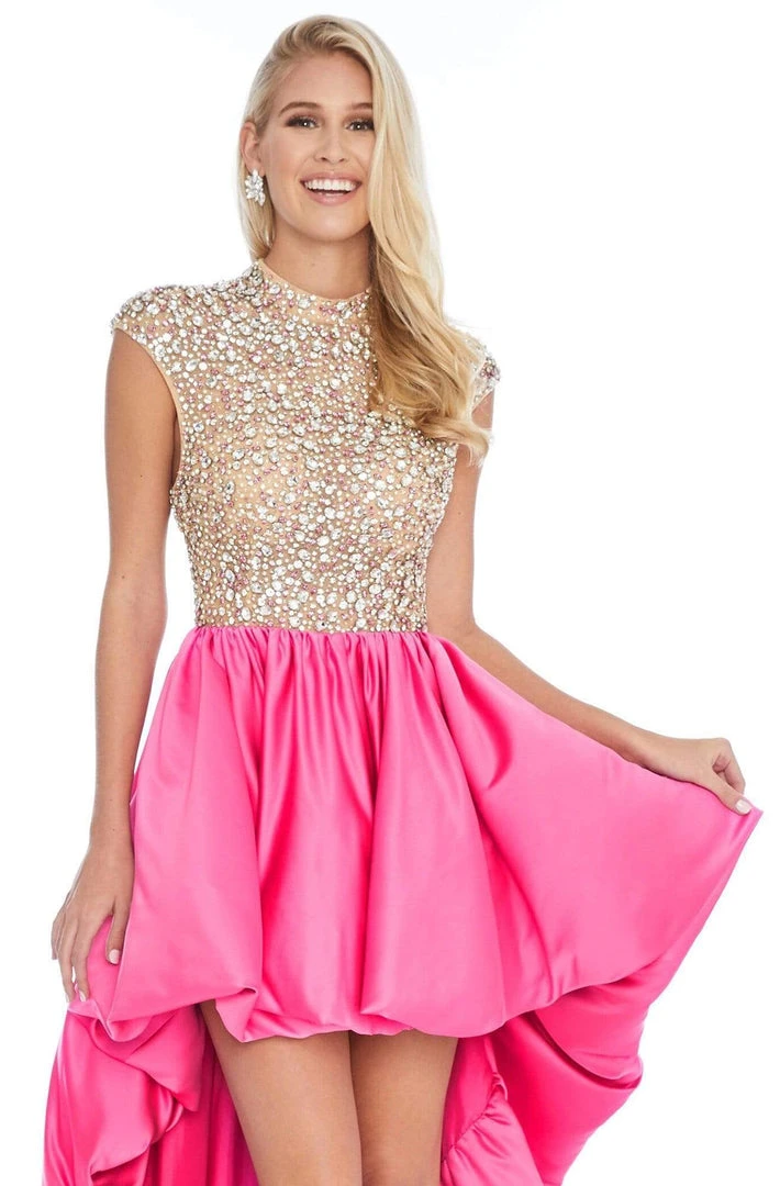 Ashley Lauren - 1787 Crystal Beaded High Neck A-line Dress 3 Ashley Lauren - 1787 Crystal Beaded High Neck A-line Dress