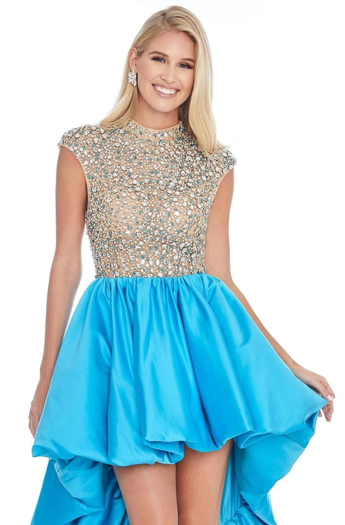 Ashley Lauren - 1787 Crystal Beaded High Neck A-line Dress 5 Ashley Lauren - 1787 Crystal Beaded High Neck A-line Dress