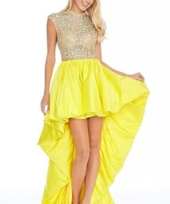 Ashley Lauren - 1787 Crystal Beaded High Neck A-line Dress 13 Ashley Lauren - 1787 Crystal Beaded High Neck A-line Dress