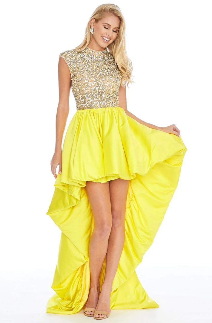 Ashley Lauren - 1787 Crystal Beaded High Neck A-line Dress 7 Ashley Lauren - 1787 Crystal Beaded High Neck A-line Dress