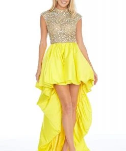 Ashley Lauren - 1787 Crystal Beaded High Neck A-line Dress 15 Ashley Lauren - 1787 Crystal Beaded High Neck A-line Dress