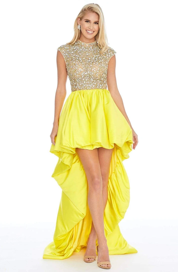 Ashley Lauren - 1787 Crystal Beaded High Neck A-line Dress 9 Ashley Lauren - 1787 Crystal Beaded High Neck A-line Dress