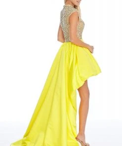 Ashley Lauren - 1787 Crystal Beaded High Neck A-line Dress 14 Ashley Lauren - 1787 Crystal Beaded High Neck A-line Dress