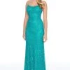 Ashley Lauren - 1827 Beaded Scoop Neck Sheath Dress