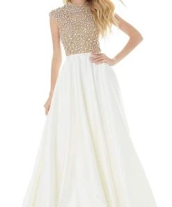 Ashley Lauren - 1980 Pearl Beading A-Line Evening Gown