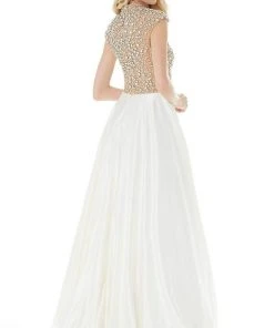 Ashley Lauren - 1980 Pearl Beading A-Line Evening Gown