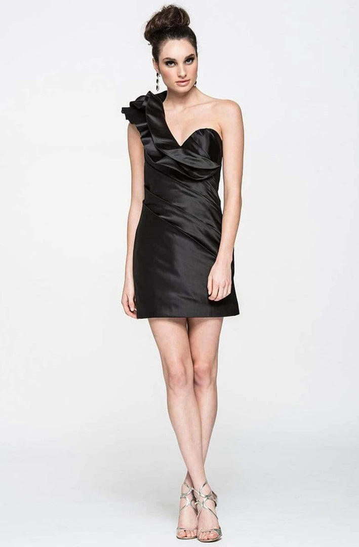 Ashley Lauren - 4005 Ruffled One Shoulder Pleated Sheath Dress 3 Ashley Lauren - 4005 Ruffled One Shoulder Pleated Sheath Dress