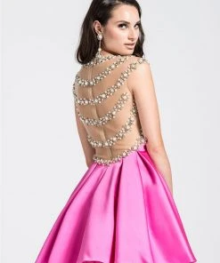 Ashley Lauren - 4027 Sweetheart Illusion Back Cocktail Dress