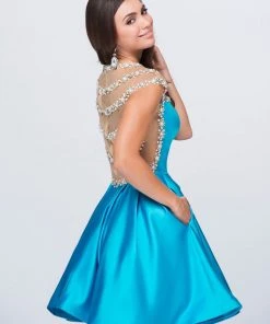 Ashley Lauren - 4027 Sweetheart Illusion Back Cocktail Dress