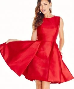 Ashley Lauren - 4057 Mikado Cocktail Dress With Overskirt