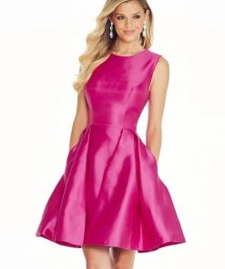 Ashley Lauren - 4057 Mikado Cocktail Dress With Overskirt