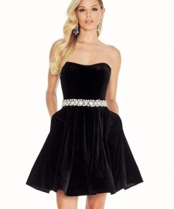 Ashley Lauren - 4063 Velvet A-Line Cocktail Dress