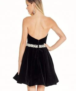 Ashley Lauren - 4063 Velvet A-Line Cocktail Dress