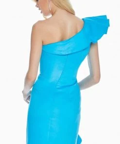 Ashley Lauren - 4171 One Shoulder Ruffled Fitted Dress