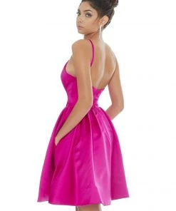 Ashley Lauren - 4201 Halter Sheath Cocktail Dress With Overskirt